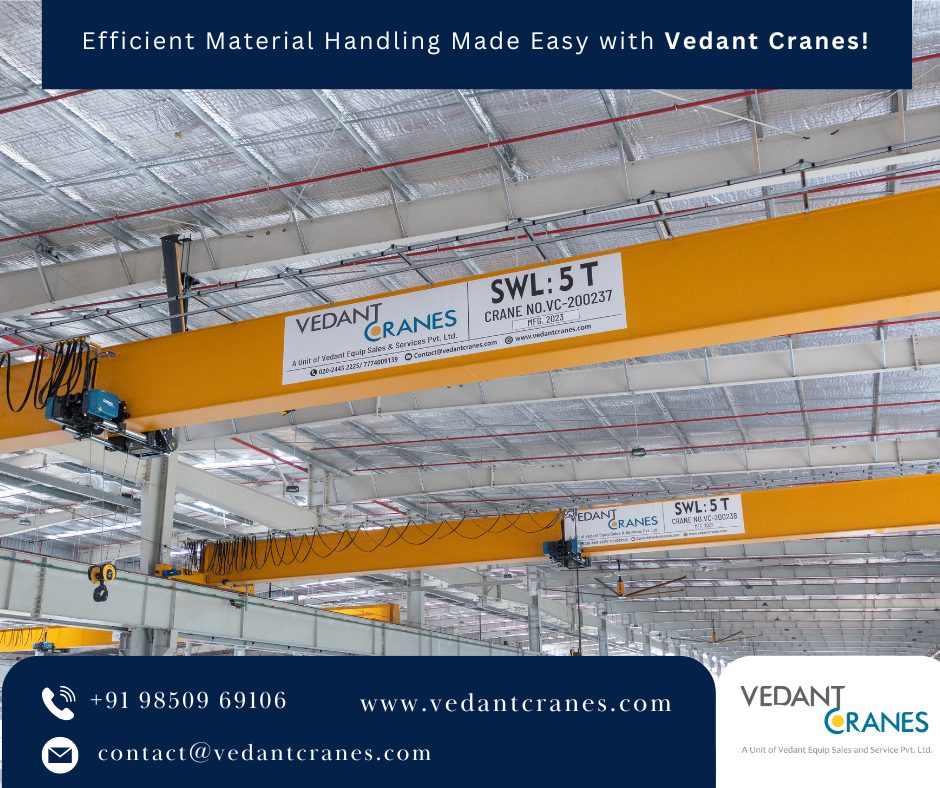 vedant cranes eot cranes manufacturer with demag hoist